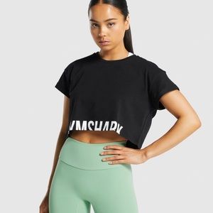 Gymshark Black Crop Top Size S